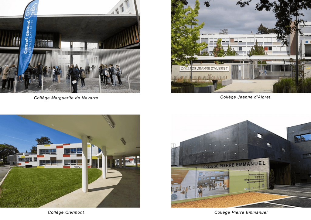 4 collèges de la ville de Pau